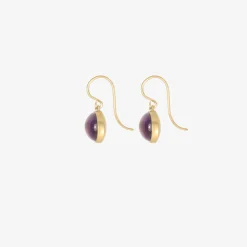 18k & oval pale amethyst earrings, 9.57ct