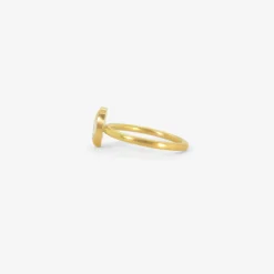 18k & oval rose-cut white diamond ring, .81ct