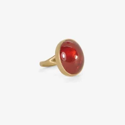 18k & oval spessartite garnet ring, 19.87ct