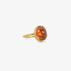 18k & oval spessartite garnet ring, 5.65ct