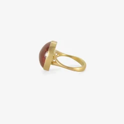 18k & oval spessartite garnet ring, 19.87ct