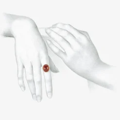 18k & oval spessartite garnet ring, 19.87ct