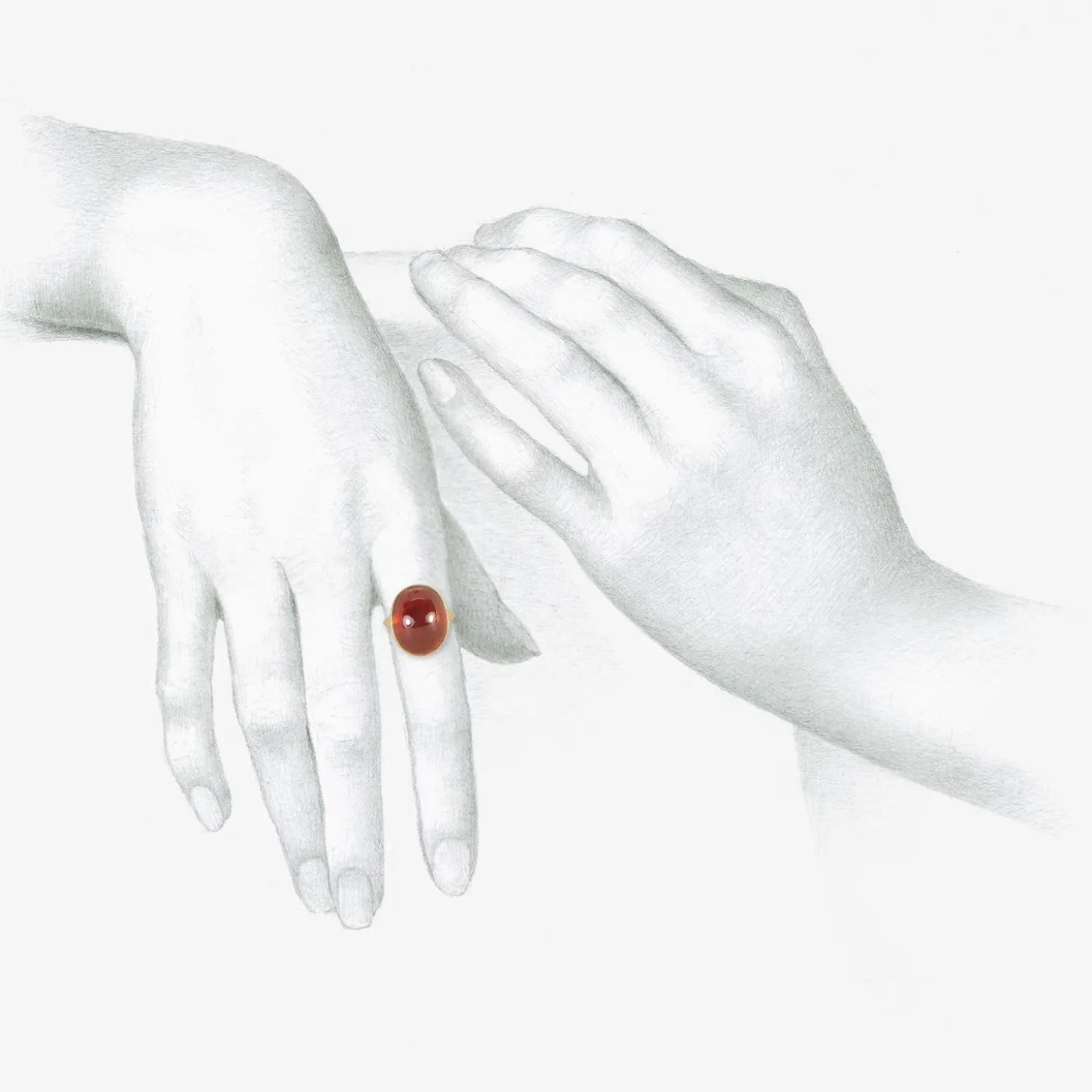 18k & oval spessartite garnet ring, 19.87ct