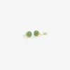18k & oval vesuvianite studs