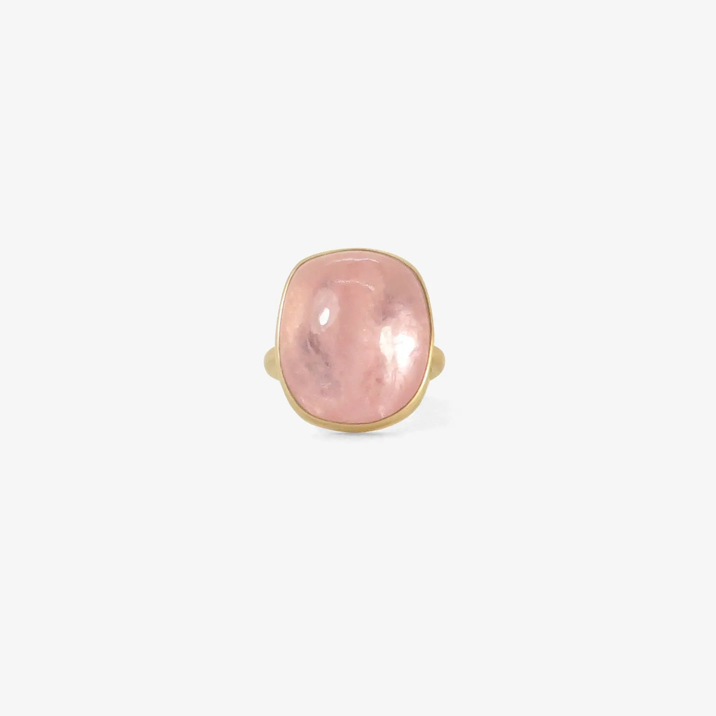 18k & ovalish morganite ring, 18.13ct