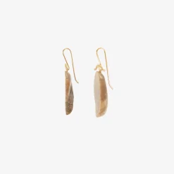18k & pale ammonite earrings