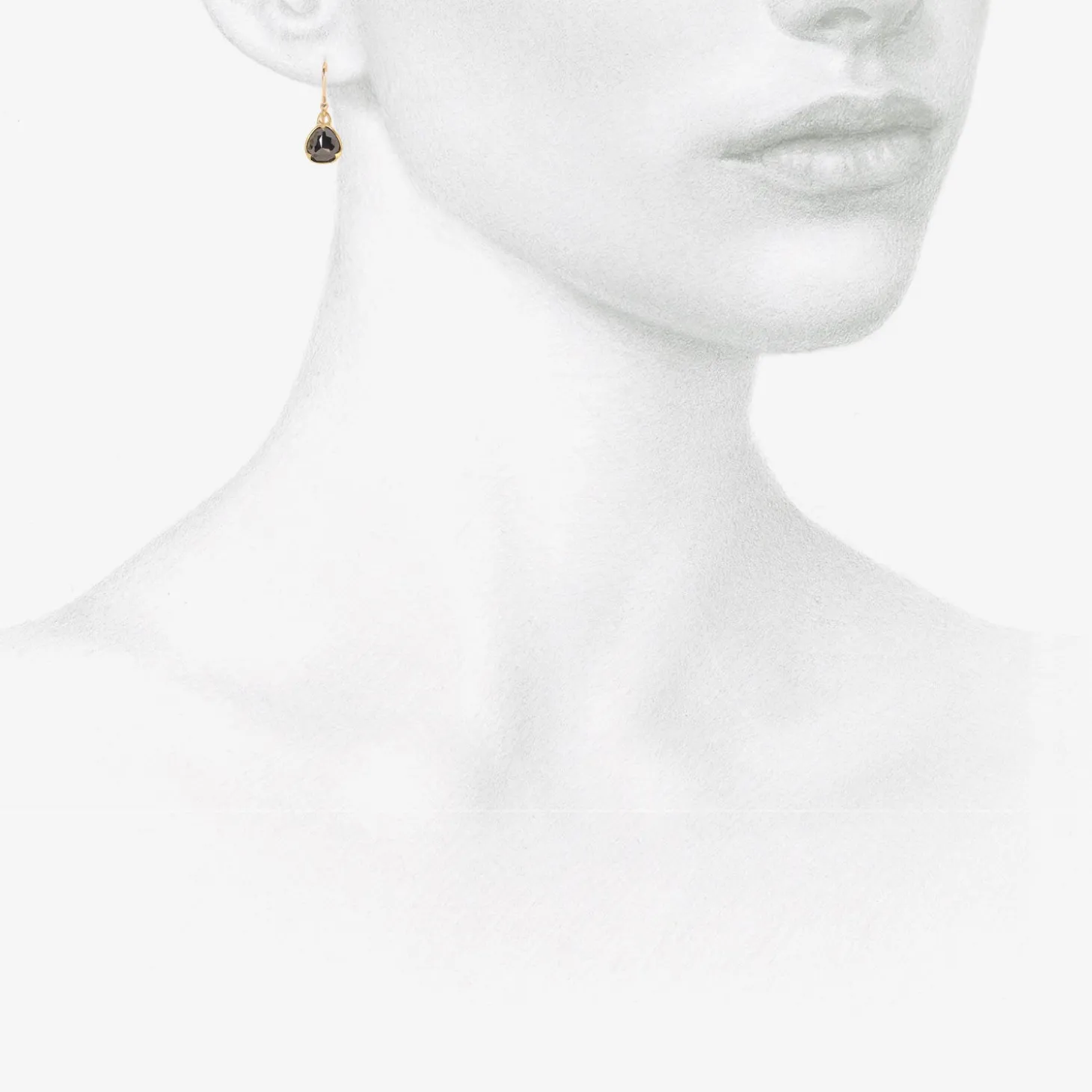 18k & pear-shaped black diamond earrings, 3.03ct