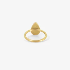 18k & pear-shaped cabochon ruby ring, 4.1ct