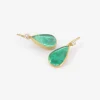 22k & pear-shaped colombian emerald earrings with diamonds