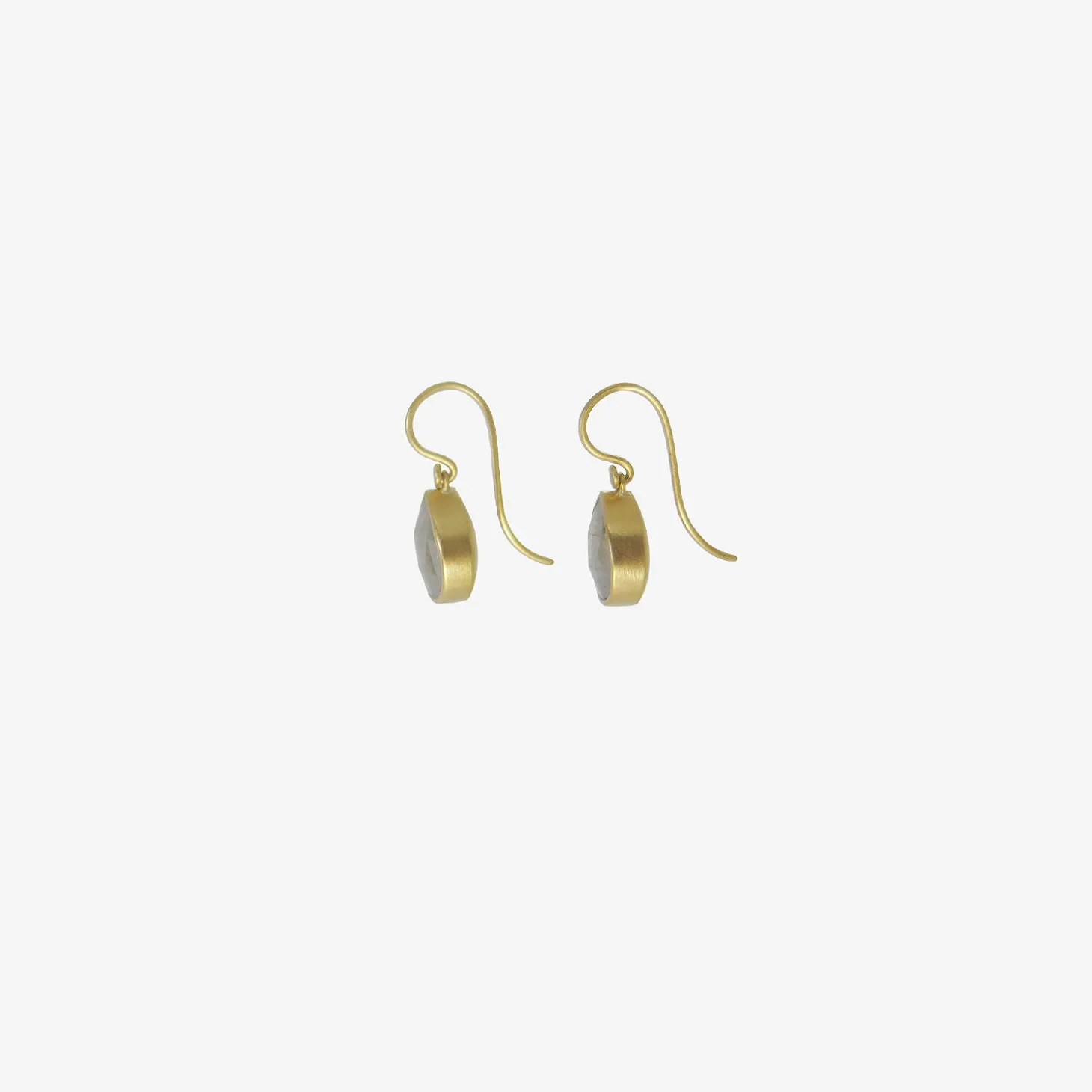 18k & pear-shaped dove grey diamond drop earrings, 3.98ct