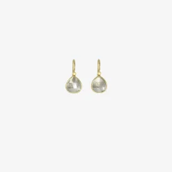 18k & pear-shaped dove grey diamond drop earrings, 3.98ct