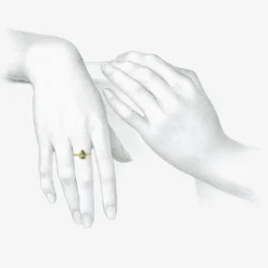 18k & pear-shaped faceted green sapphire ring, .93ct