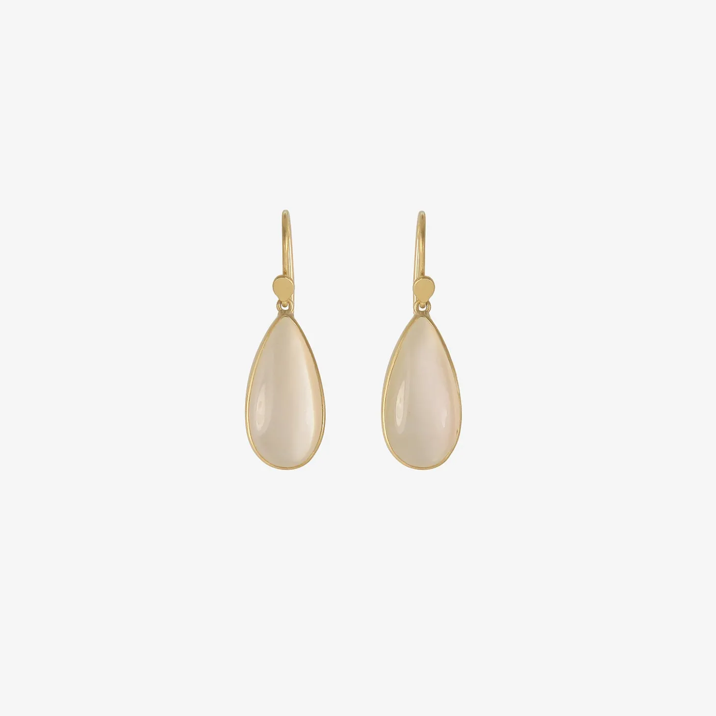 18k & pear-shaped moonstone drop earrings, 15.88ct