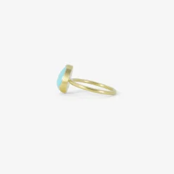 18k & pear-shaped persian turquoise ring