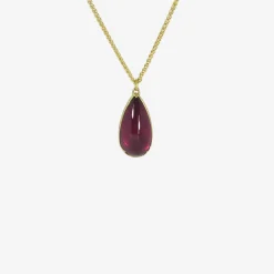 18k & pear-shaped rubellite tourmaline pendant, 17.25ct