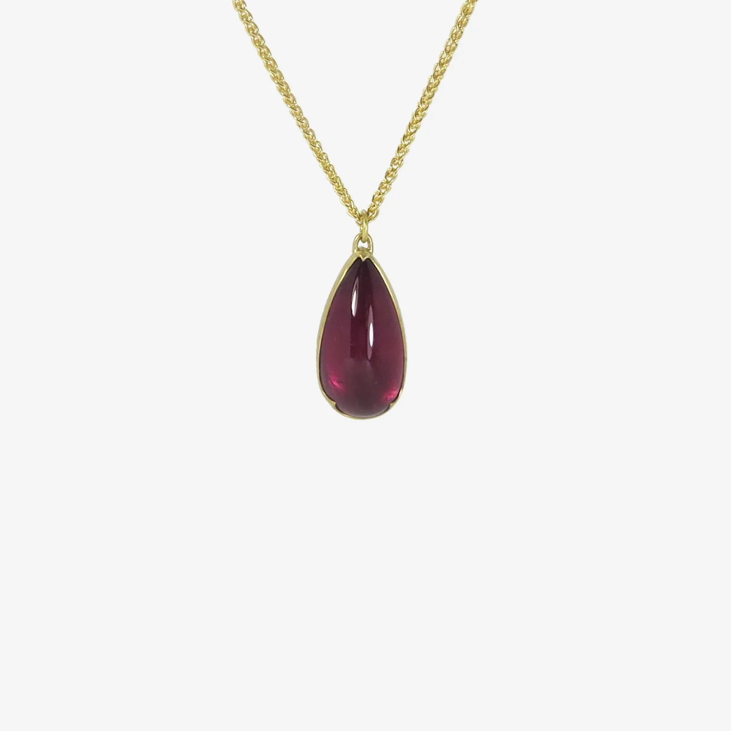18k & pear-shaped rubellite tourmaline pendant, 17.25ct