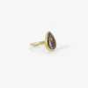 18k & pear-shaped rusty lacy diamond ring, 2.35ct