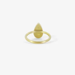 18k & pear-shaped rusty lacy diamond ring, 2.35ct