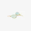18k & pear-shaped tibetan turquoise drop earrings, 8.63ct