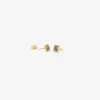 18k & peppery square diamond studs, 2.3ct