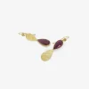 22k & pink tourmaline klimt double drop earrings, 11.02ct