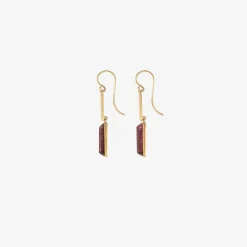 22k & pink tourmaline klimt double drop earrings, 5.67ct