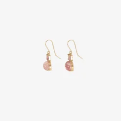 14k & pink tourmaline paired drop earrings, 8.43ct