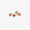 22k & pink tourmaline small amphora earrings