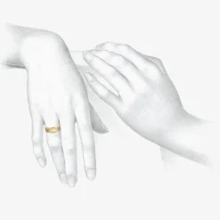 18k & platinum damask band with oval diamond, .64ct