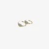 18k & platinum filigree hoops on posts