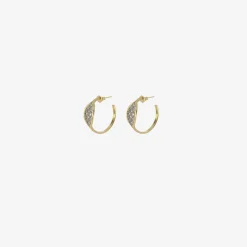 18k & platinum filigree hoops on posts