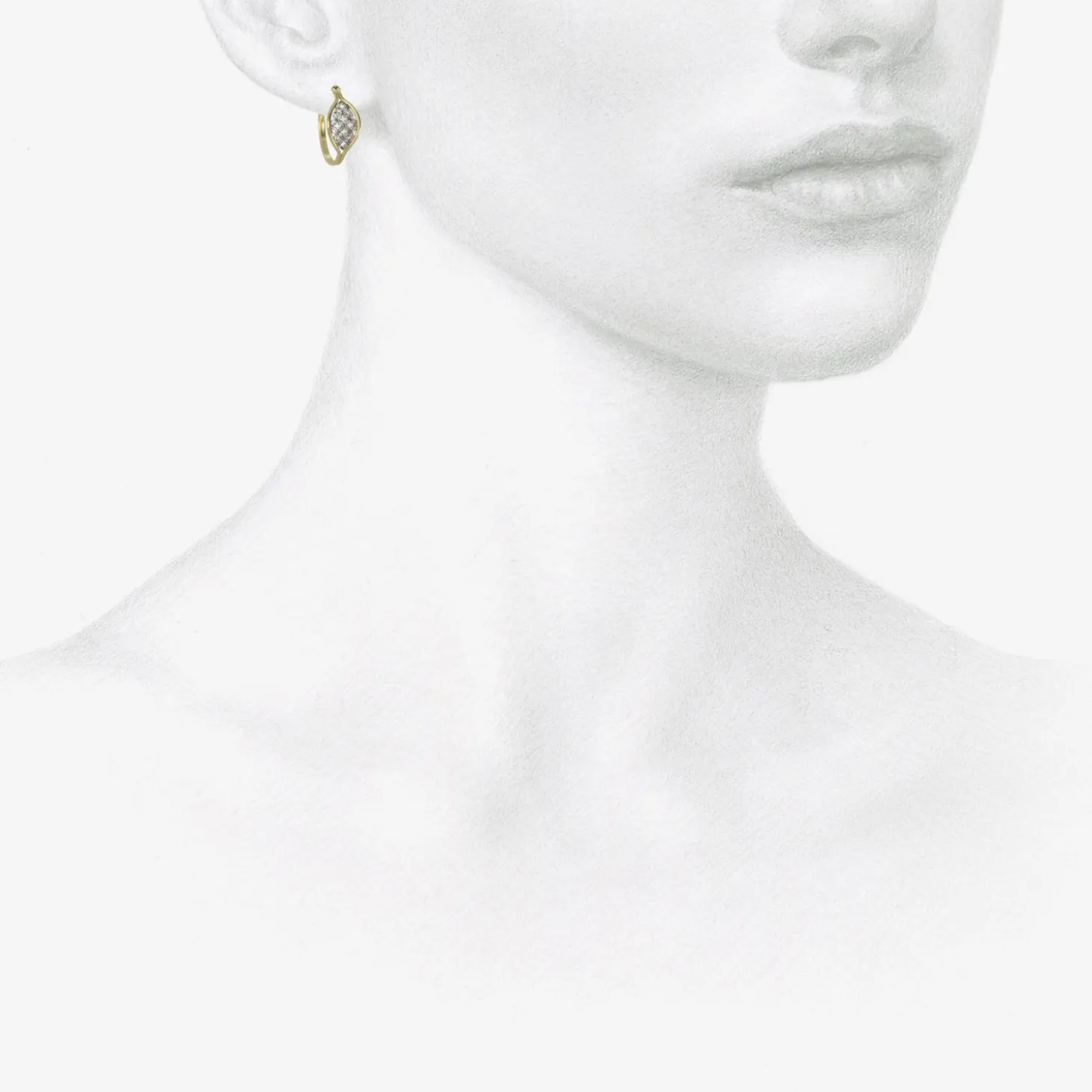 18k & platinum filigree hoops on posts