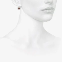18k & platinum handspun earrings with pink tourmaline