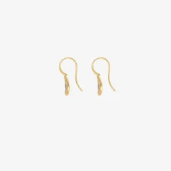 18k & platinum small damask earrings with white diamonds