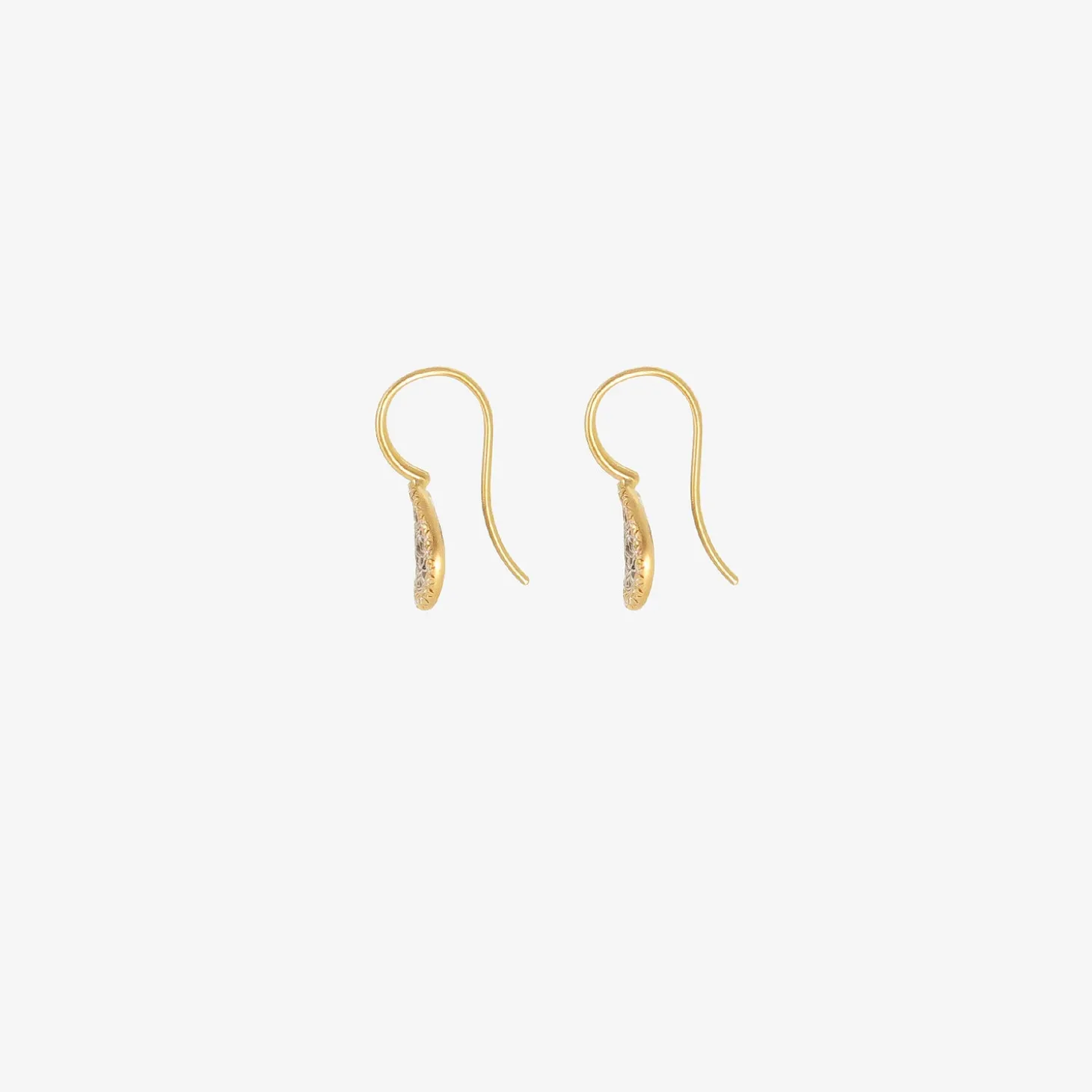 18k & platinum small damask earrings with white diamonds