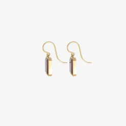 18k & portrait-cut amethyst drop earrings, 5.97ct
