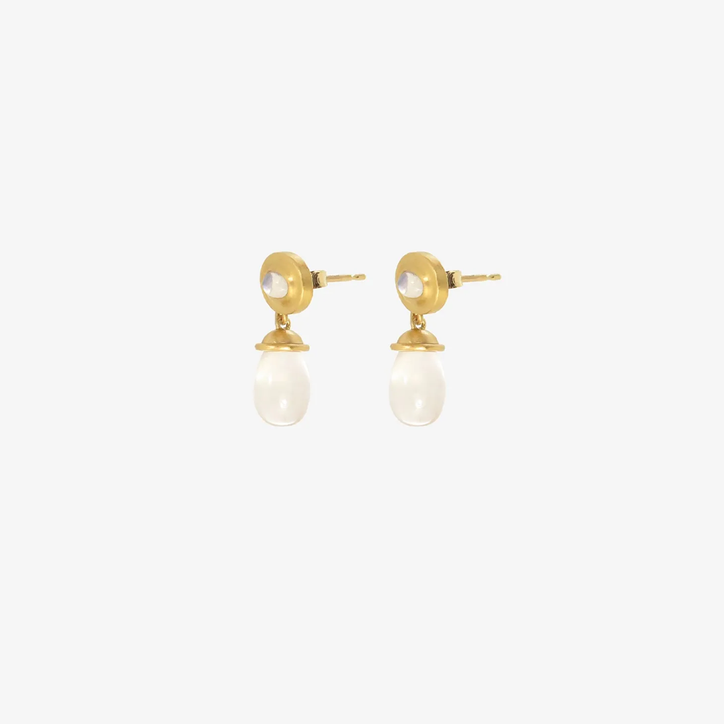 22k & rainbow moonstone alabastra dangle earrings
