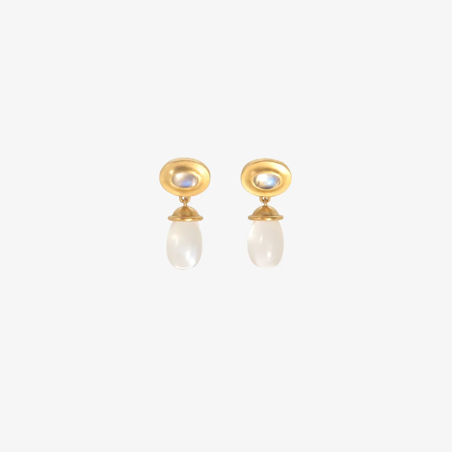 22k & rainbow moonstone alabastra dangle earrings