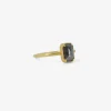 18k & rectangular black lacy diamond ring, 1.25ct