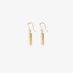 18k & rectangular faceted pink beryl earrings