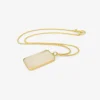 18k & rectangular rainbow moonstone pendant