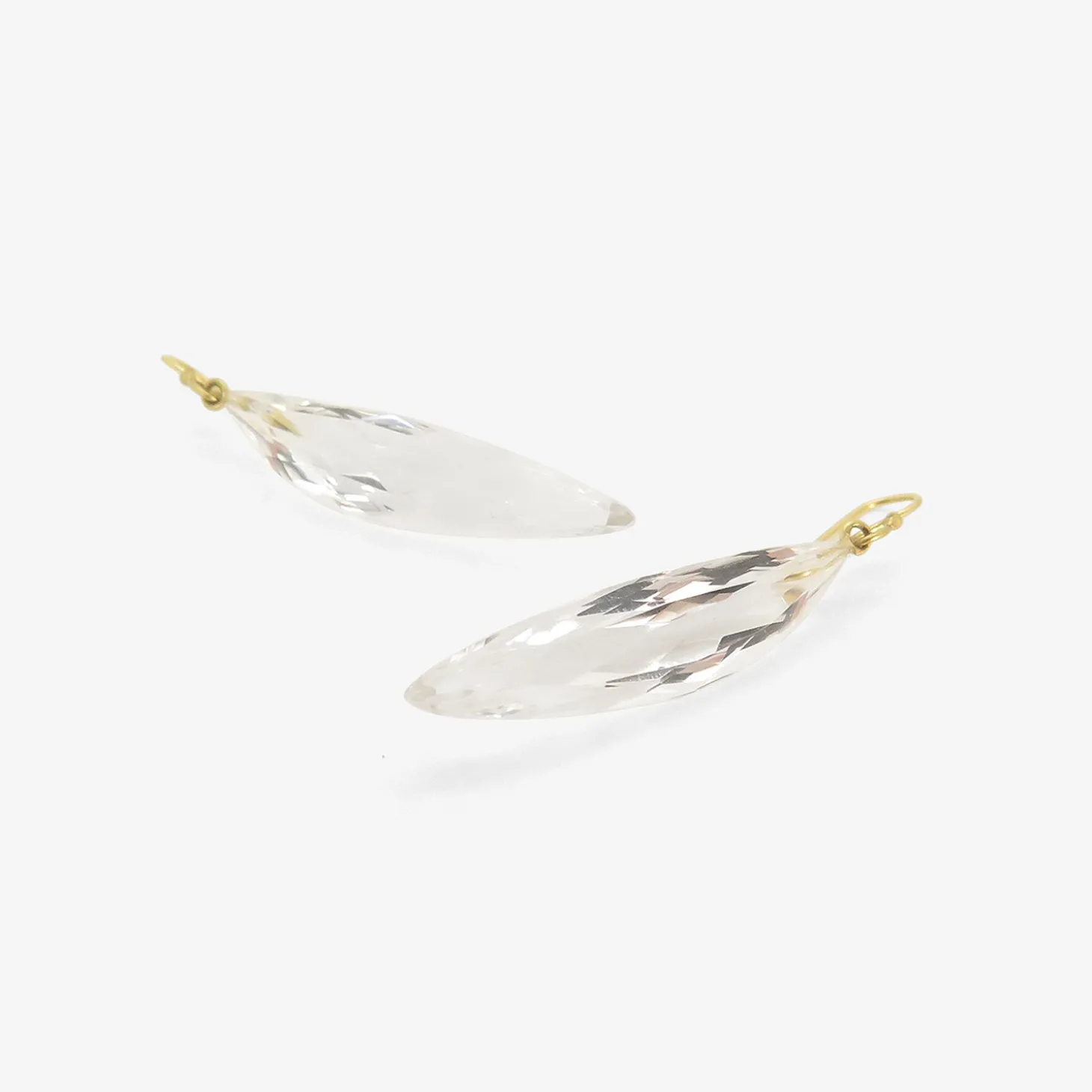 18k & rock crystal brancusi earrings