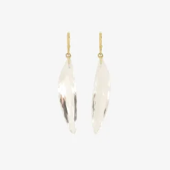 18k & rock crystal brancusi earrings