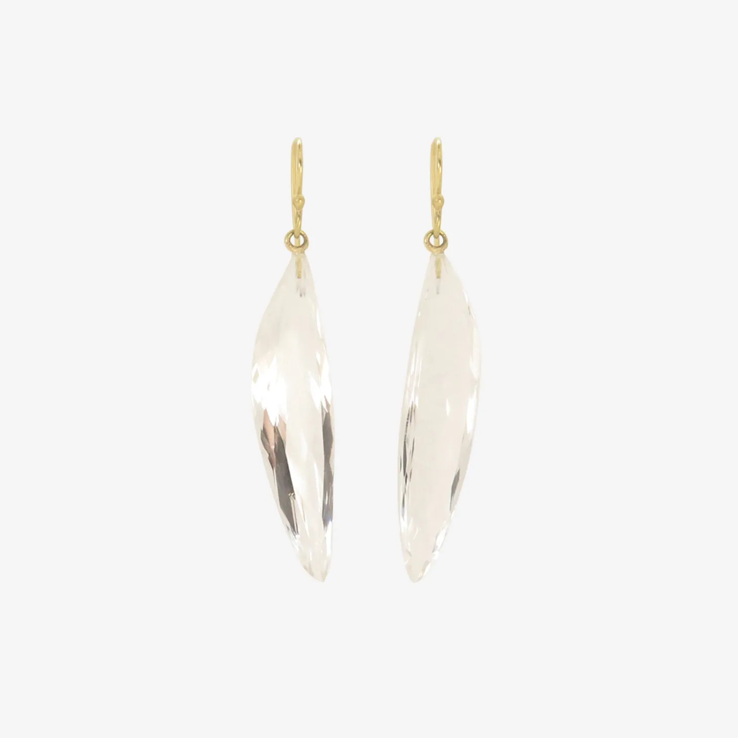 18k & rock crystal brancusi earrings