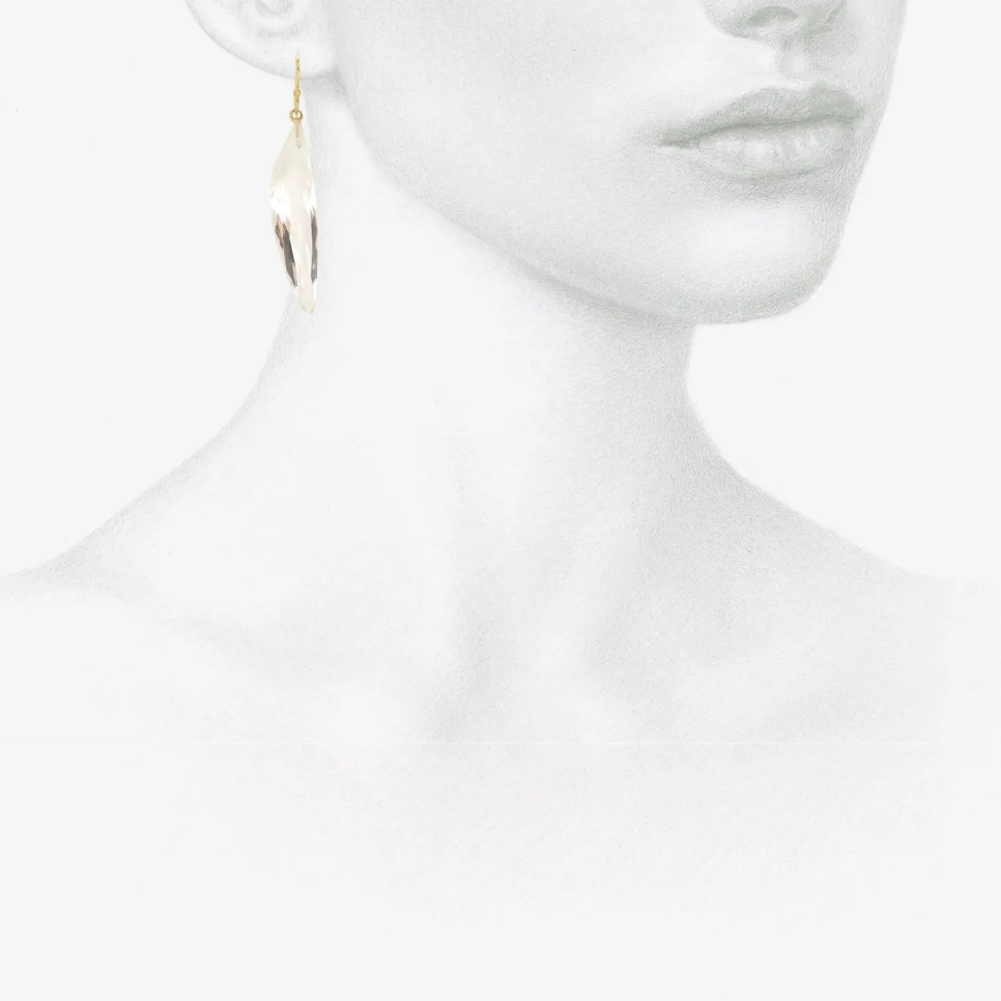 18k & rock crystal brancusi earrings
