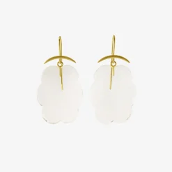 18k & rock crystal cloud earrings