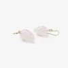 14k & rose quartz acorns