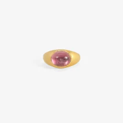 22k & rose tourmaline roz ring
