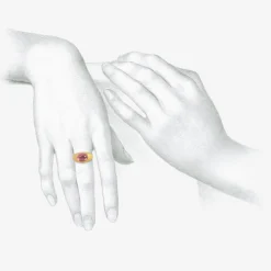 22k & rose tourmaline roz ring