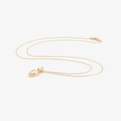 14k & rose-cut diamond north-south story pendant, .65ct